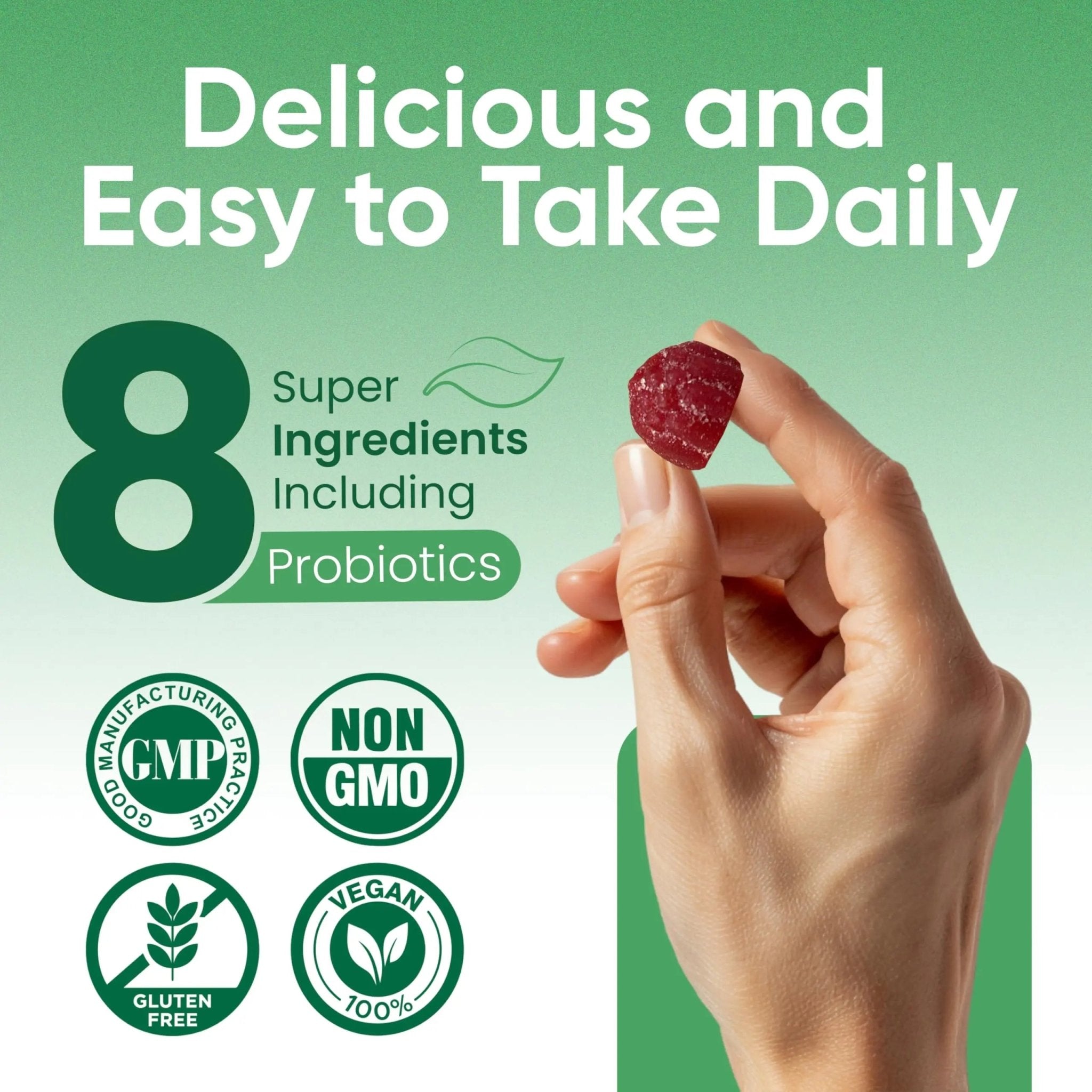 Haydar Marketplace Immune Boosters for Adults - Vegan Immune Support Gummies with Vitamins C & D, Zinc, Magnesium, Probiotics - TrustMedUSA