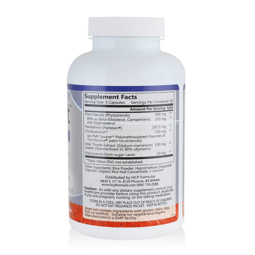 HCP Formulas - LipiCept - Natural Cholesterol Support Formula with Plant Sterols - Maintain Healthy Cholesterol Levels Already Within a Normal Range - Vegetarian - Dietary Supplement - 180 Caps - TrustMedUSA