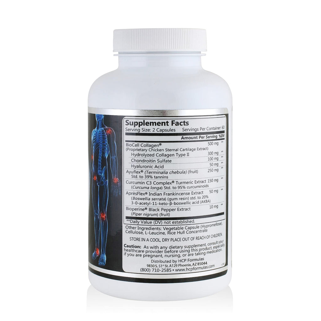 HCP Formulas - Synovera - Joint Support Complex with Turmeric Extract & Collagen - Mobility & Flexibility - Healthy Joints, Tendon, Ligament, and Synovial Tissue - Dietary Supplement - 120 Caps - TrustMedUSA