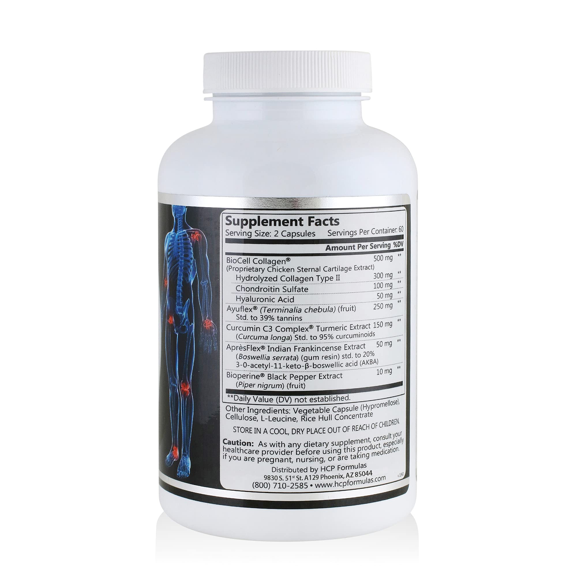 HCP Formulas - Synovera - Joint Support Complex with Turmeric Extract & Collagen - Mobility & Flexibility - Healthy Joints, Tendon, Ligament, and Synovial Tissue - Dietary Supplement - 120 Caps - TrustMedUSA