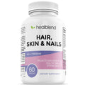 healblend Hair Skin and Nails Vitamins for Women with Biotin 5000 mcg, Iron and Manganese | Vegan, Non-GMO | 60 Capsules - TrustMedUSA