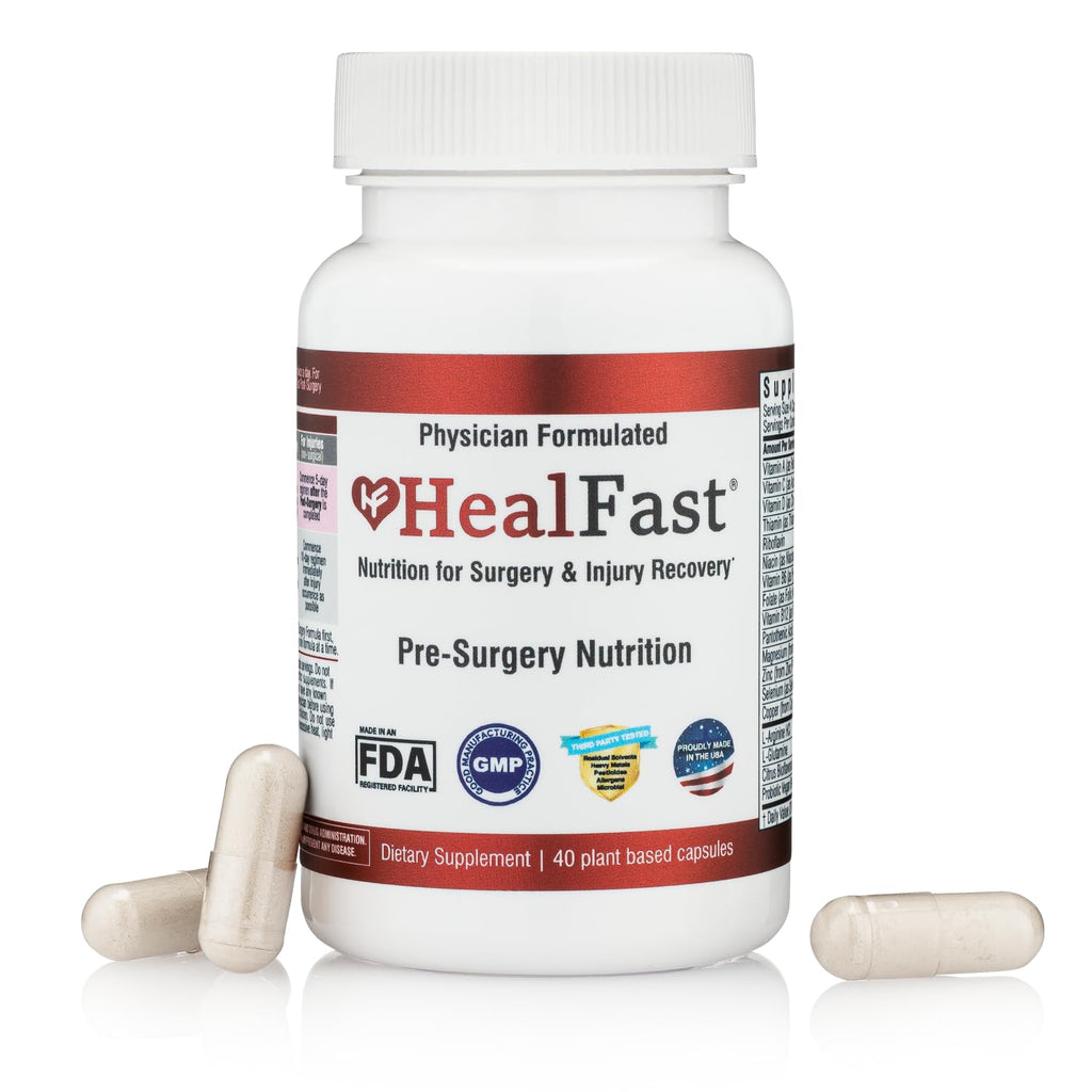 HealFast Surgery & Injury Recovery Supplement (Pre-Op): Quercetin, Probiotics Supplement for Wound, Liposuction, Tummy Tuck, and BBL Post Surgery Supplies - TrustMedUSA