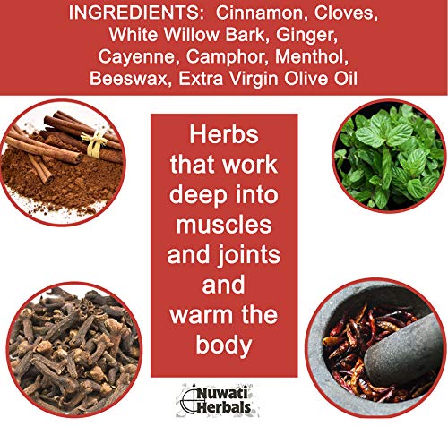 Healing Balm Massage for Sore Muscles and Joints – Nuwati Herbals Indian Blanket Balm – Sweet Smelling Warmth with Cinnamon, Cloves, Camphor, Menthol, 4 Ounces - TrustMedUSA