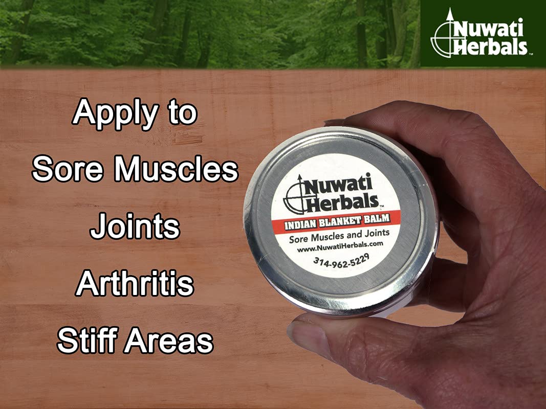 Healing Balm Massage for Sore Muscles and Joints – Nuwati Herbals Indian Blanket Balm – Sweet Smelling Warmth with Cinnamon, Cloves, Camphor, Menthol, 4 Ounces - TrustMedUSA