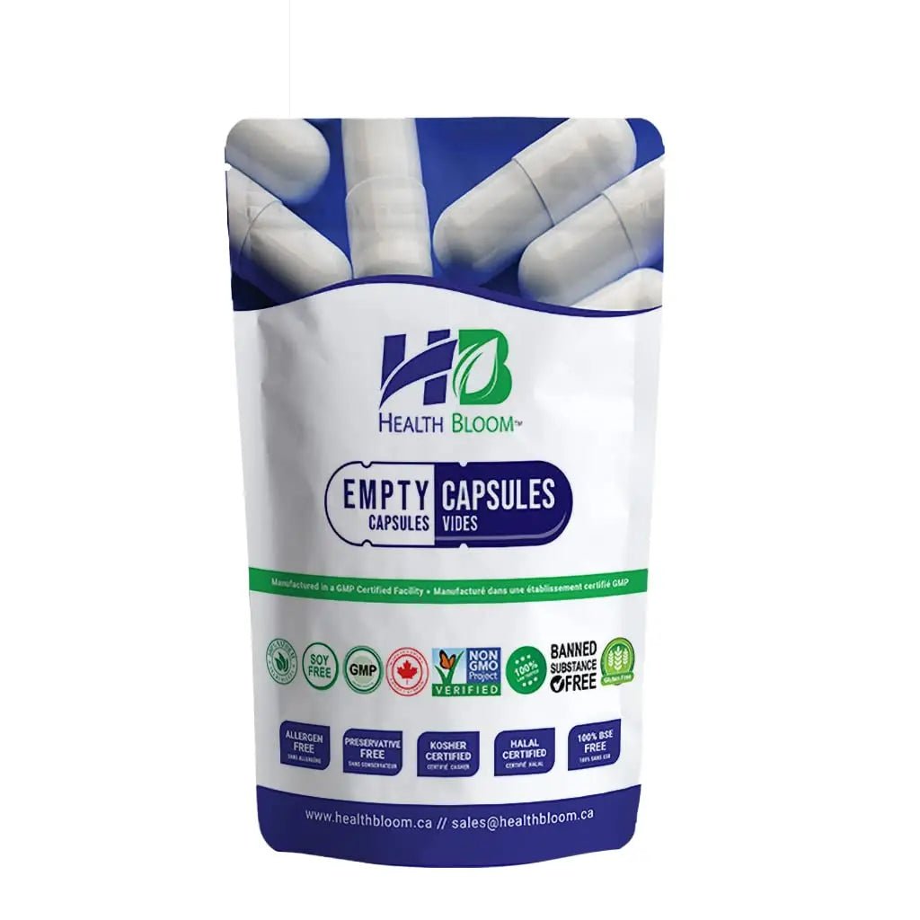Health Bloom Inc. Empty Vegetable Capsules Size 2 Natural, 1000 Count - TrustMedUSA