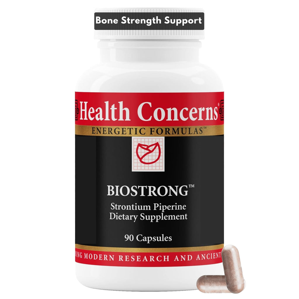 Health Concerns BioStrong – Bone Strength & Density Support Supplement – Strontium & BioPerine Black Pepper Extract for Joint Mobility – Chinese Herbal Blend for Men & Women – 90 Capsules - TrustMedUSA