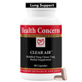 Health Concerns Clear Air - Cough & Phlegm Support Supplement - Marshmallow, Apricot, Bitter Orange, Garlic, Skullcap & More - Increases Oxygen Capacity & Reduces Mucus - 90 Capsules - TrustMedUSA