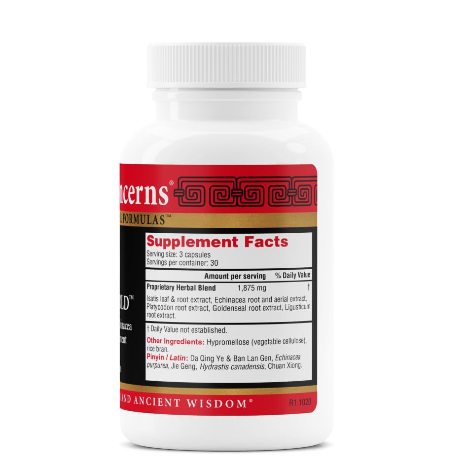 Health Concerns Isatis Gold - Immune System Support & Respiratory Tract Supplements - Echinacea, Platycodon, Goldenseal & Ligusticum Root Extract - 90 Capsules - TrustMedUSA