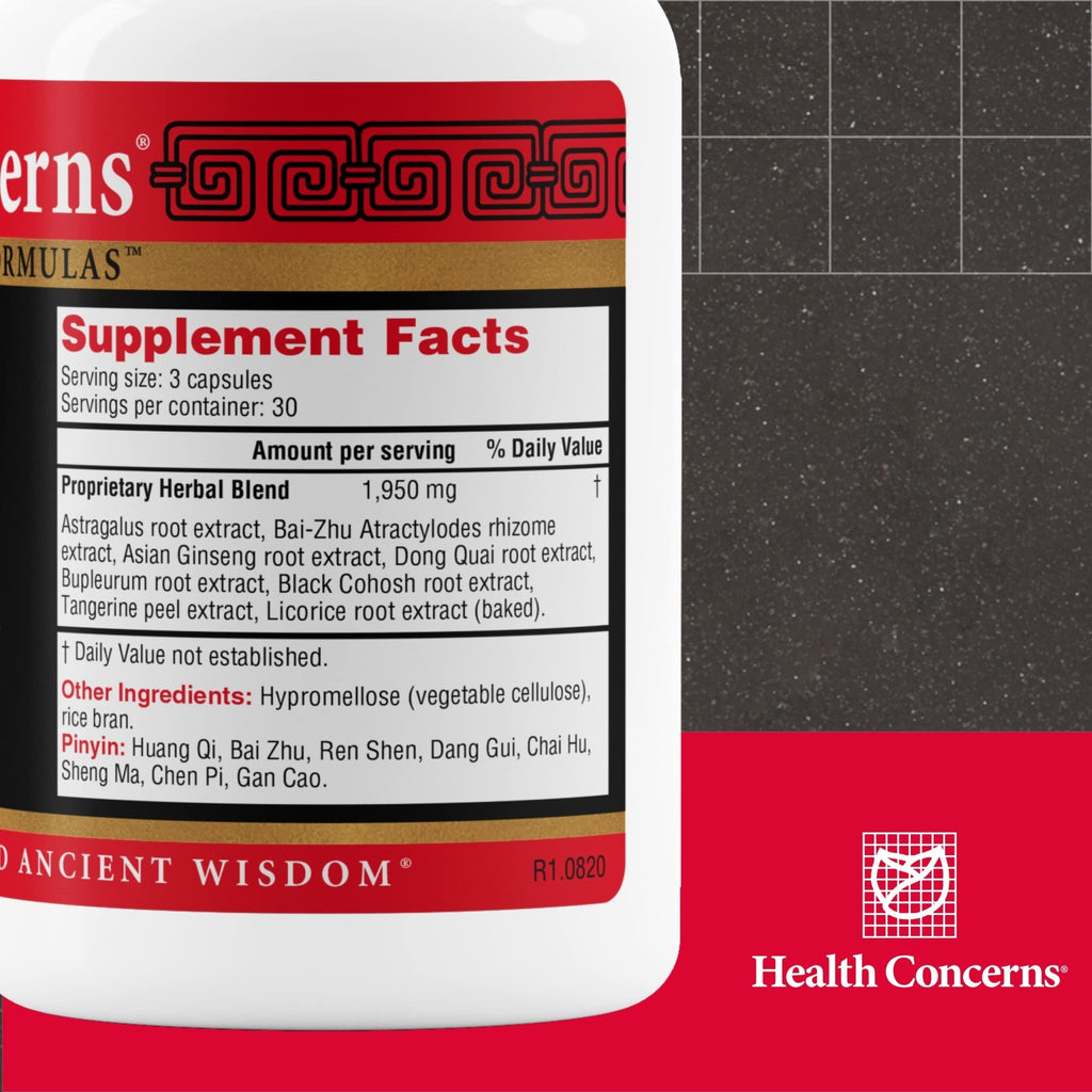 Health Concerns Raise Qi – Energy & Immune System Support – Bu Zhong Yi Qi Wan Formula – Astragalus, Ginseng & Dong Quai Herbal Supplement for Weakness, Digestion & Yang Qi Balance – 90 Capsules - TrustMedUSA