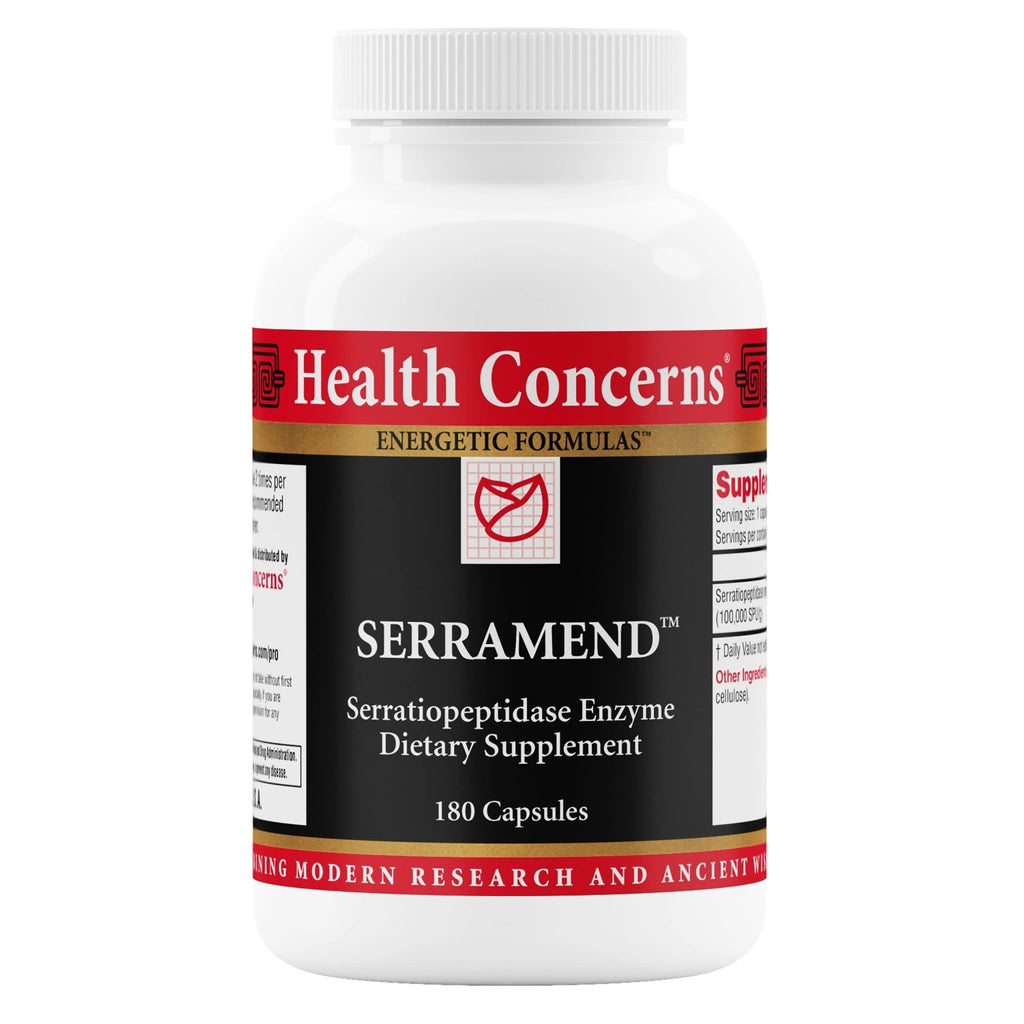 Health Concerns Serramend – Immune Defense Support Supplement – Serrapeptase Proteolytic Enzyme – Blood Circulation – Chinese Herbal Supplement for Men & Women – 180 Capsules - TrustMedUSA
