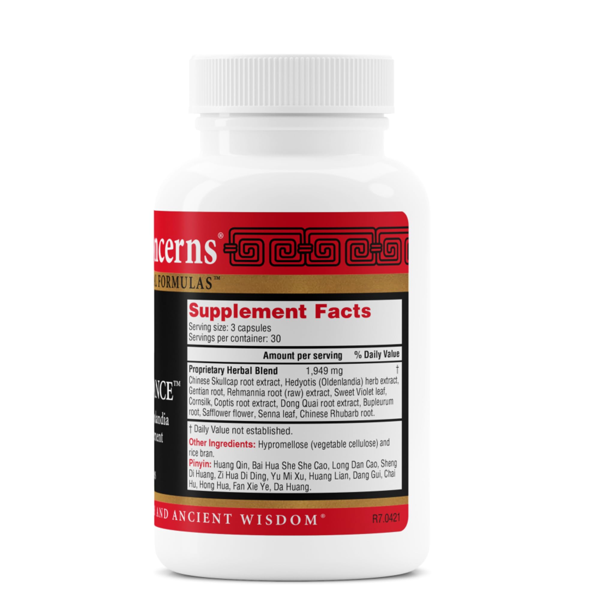 Health Concerns Skin Balance – Herbal Supplement for Skin Support, Itching Relief, & Circulation – Chinese Herbal Supplements for Men & Women – Skullcap, Dong Quai, Coptis Root - 90 Capsules - Maple Wellness Supplements