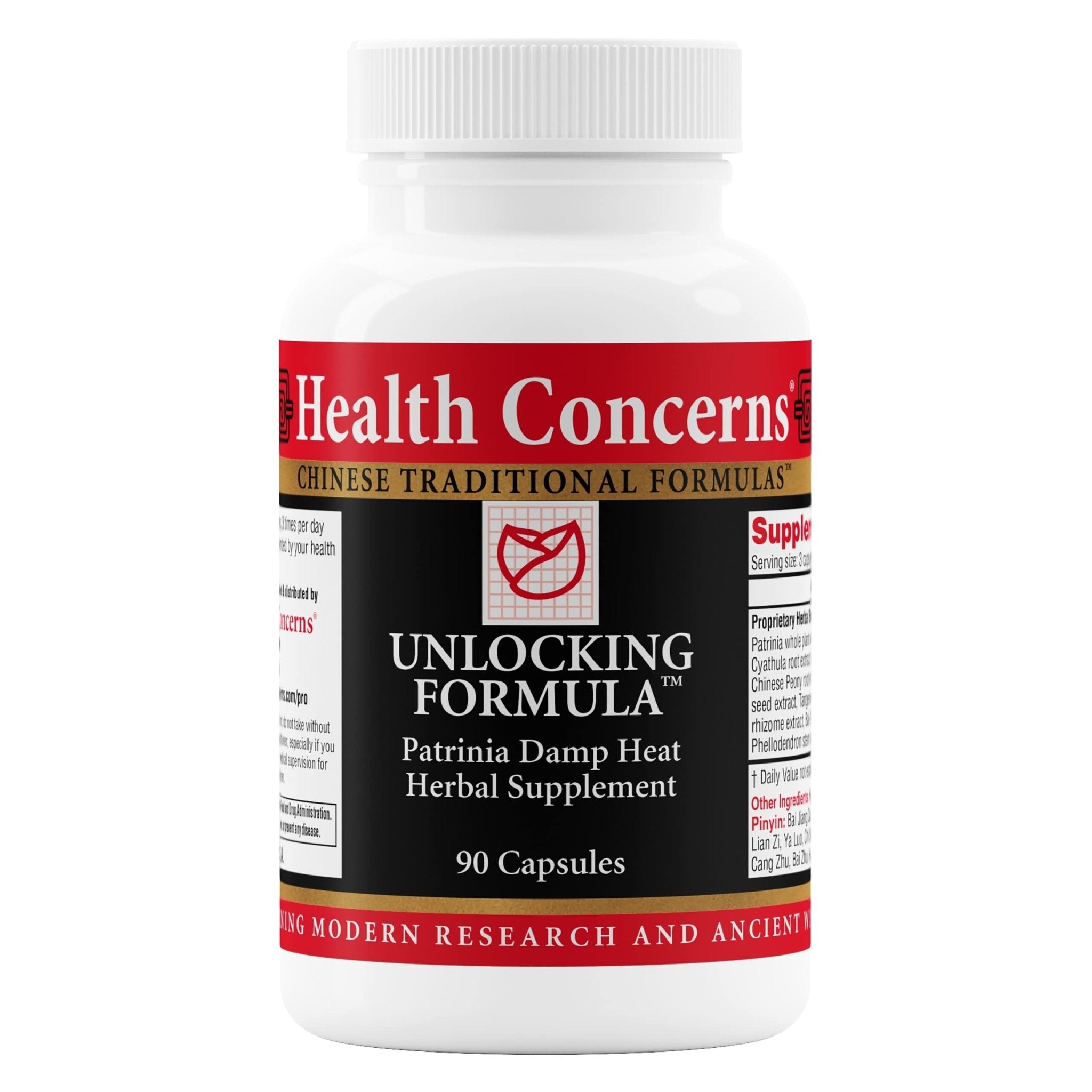 Health Concerns Unlocking Formula – Menstrual Discomfort & Qi Flow Support – Blood Circulation & Detox Herbal Supplement with Patrinia & Peony Root – Chinese Medicine Formula for Women – 90 Capsules - TrustMedUSA