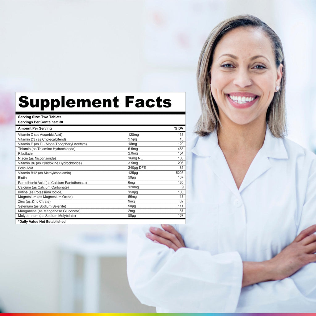 Health & Her Multivitamin for Women Taking Menopause Hormone Therapy (MHT/HRT) - Supplements for Women - Nutrition and Wellbeing Support - 1 Month Supply, 60 Tablets - Vegan & Gluten Free - Maple Wellness Supplements