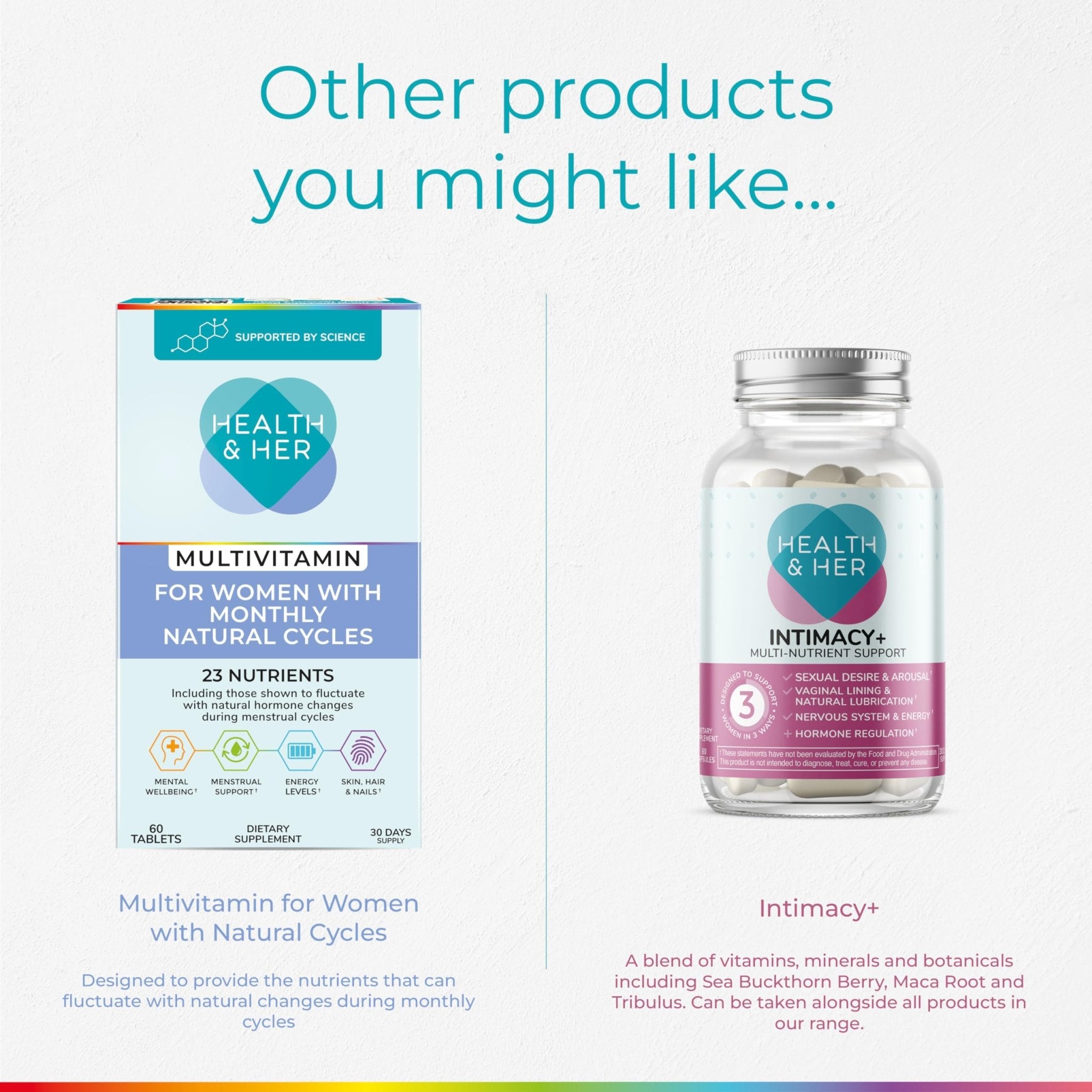 Health & Her Multivitamin Supplement for Women Taking Birth Control - Nutrition Support - 1 Month Supply, 60 Tablets - Vegan & Gluten Free - TrustMedUSA