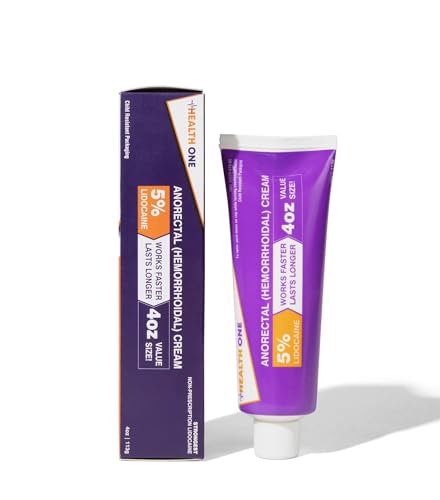 HEALTH ONE Lidocaine 5% Cream Maximum Strength Topical Anorectal Numbing Cream – 4 oz CRC Tube - TrustMedUSA