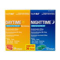 HealthA2Z® Daytime and Nighttime | Cold & Flu Medicine | Powerful Multi-Symptom Relief (24 Daytime & 12 Nighttime Softgels) (Combo (36 Count Pack of 1)) - Maple Wellness Supplements