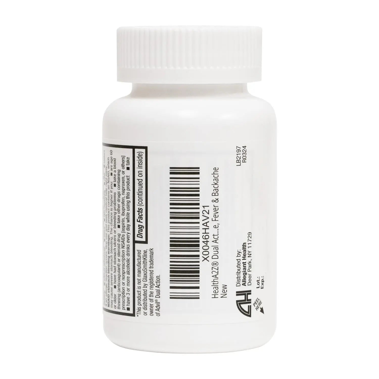 HealthA2Z® Dual Action Pain Relief | Acetaminophen 250mg & Ibuprofen (NSAID) 125mg | Contains Two Medicines | Relief from Headache, Fever & Backache (150 Caplets) - TrustMedUSA