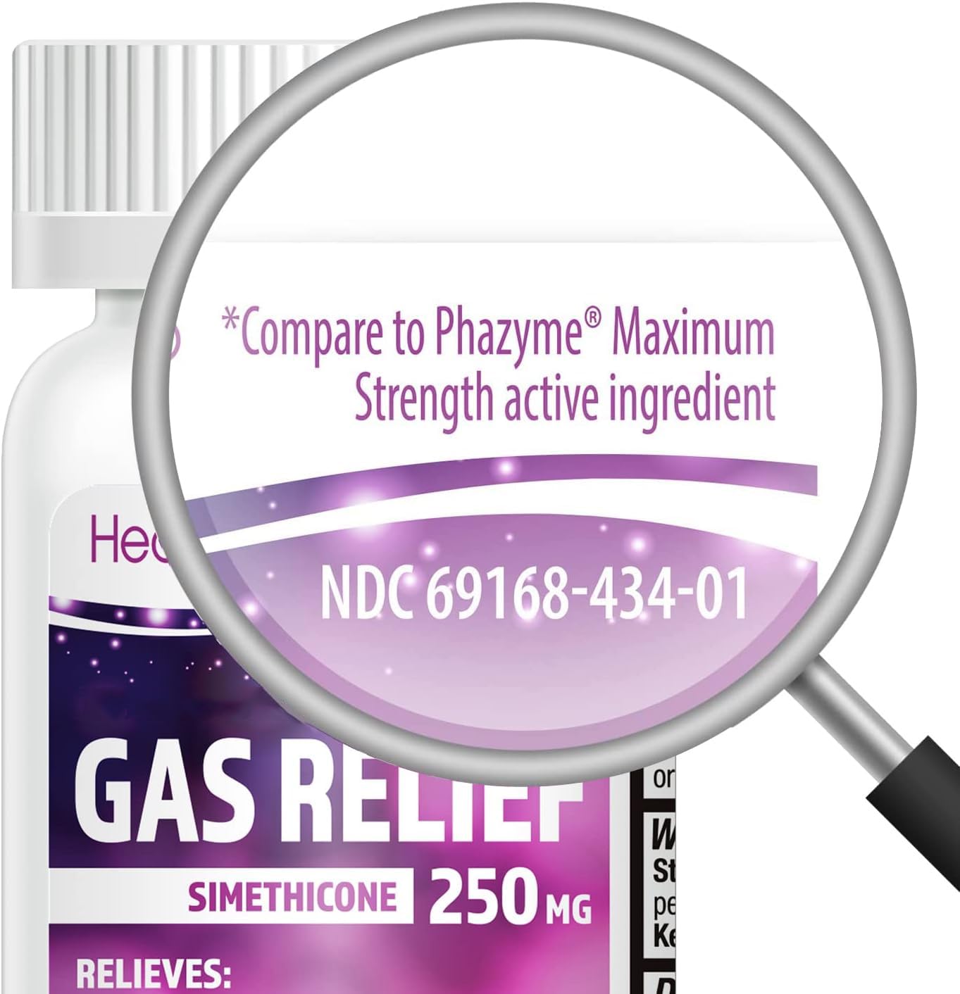 HealthA2Z® Gas Relief Simethicone 250mg, Fast Gas & Bloating Relief, Relieve Symptoms Naturally, 100 Softgels (Pack of 1) - Maple Wellness Supplements