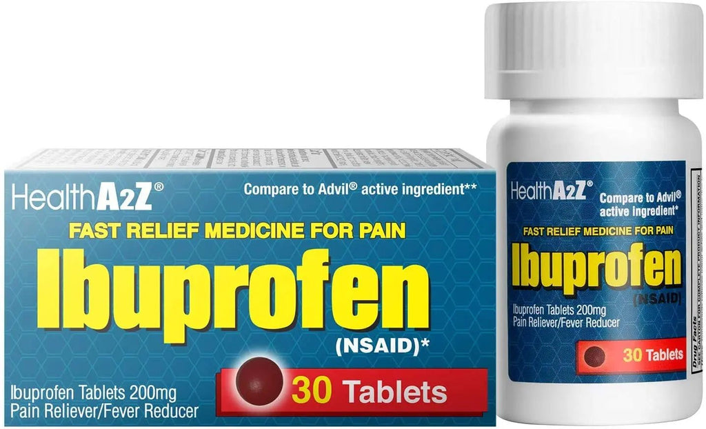 HealthA2Z® Ibuprofen Caplets 200mg | Pain Reliever & Fever Reducer | 24 Packs of 30 Tablets (720 Tablets Total) | Value Pack | NSAID - TrustMedUSA