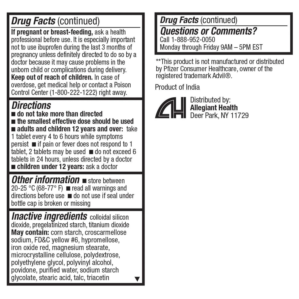 HealthA2Z® Ibuprofen Caplets 200mg | Pain Reliever & Fever Reducer | 24 Packs of 30 Tablets (720 Tablets Total) | Value Pack | NSAID - TrustMedUSA