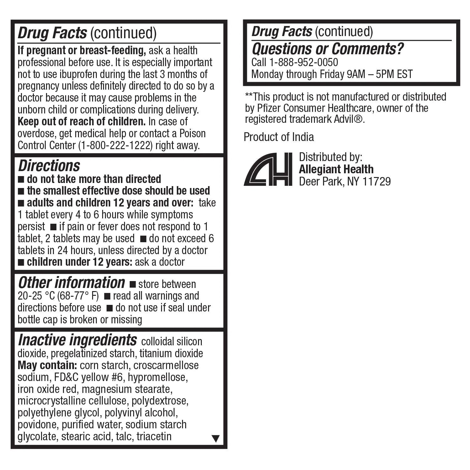 HealthA2Z® Ibuprofen Caplets 200mg | Pain Reliever & Fever Reducer | 24 Packs of 30 Tablets (720 Tablets Total) | Value Pack | NSAID - TrustMedUSA