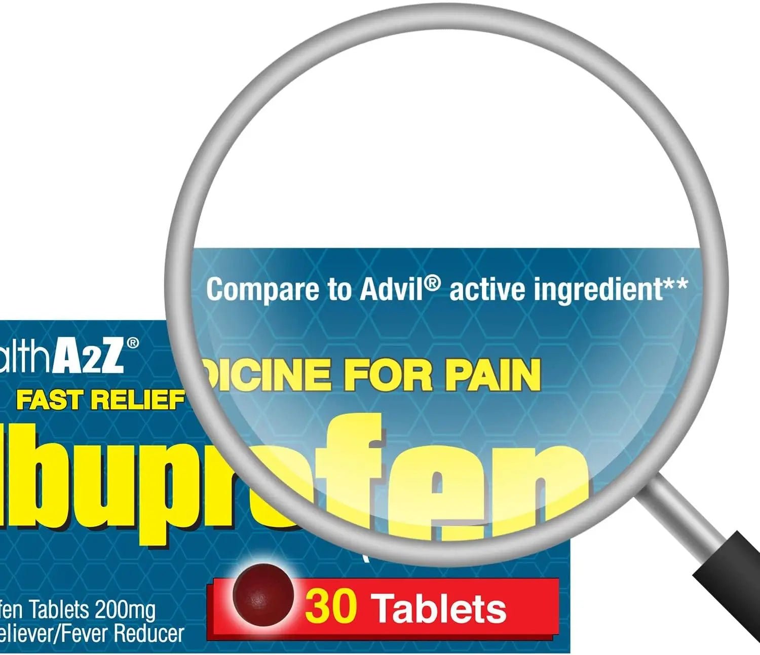 HealthA2Z® Ibuprofen Caplets 200mg | Pain Reliever & Fever Reducer | 24 Packs of 30 Tablets (720 Tablets Total) | Value Pack | NSAID - TrustMedUSA