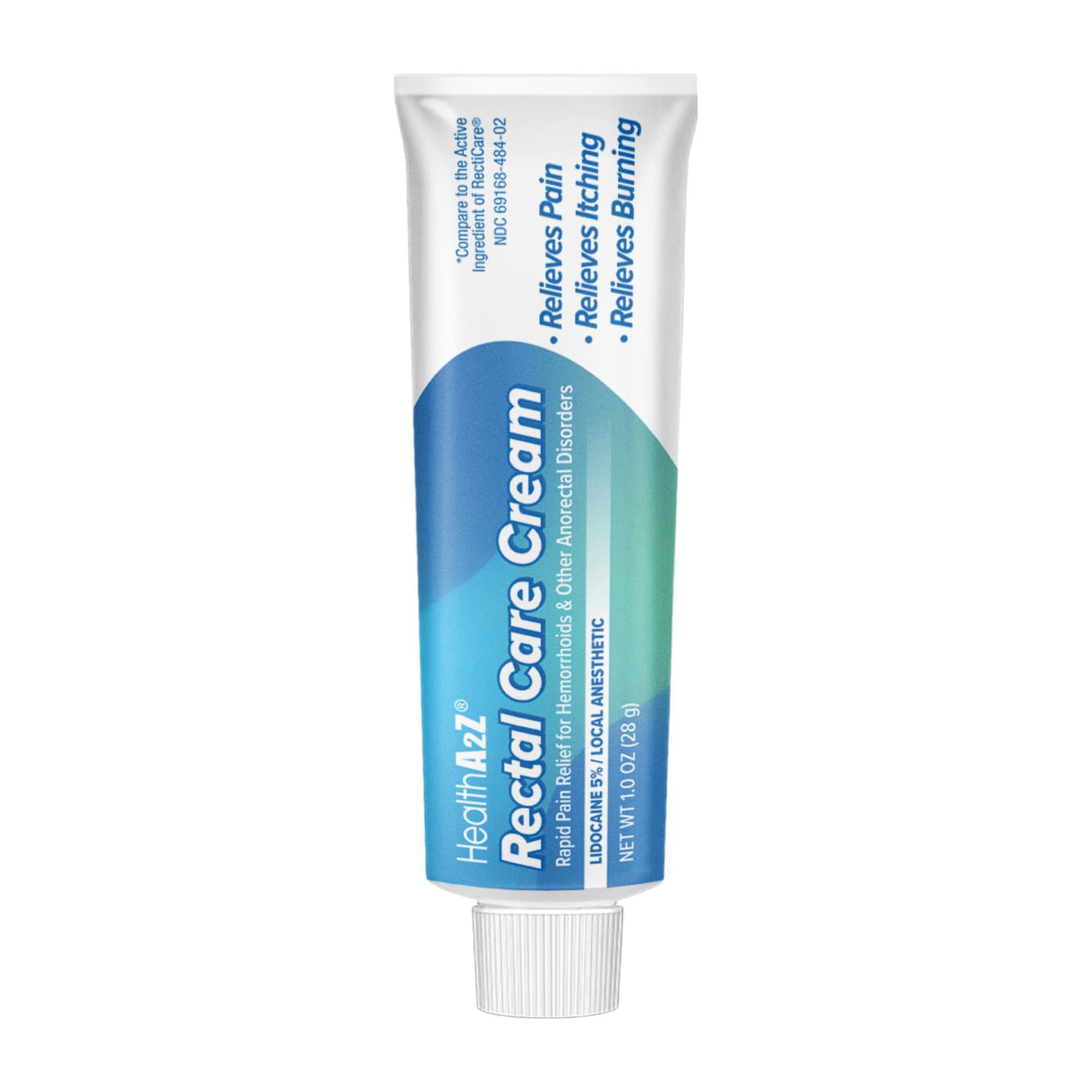 HealthA2Z® Rectal Care Cream | Lidocaine 5% / Local Anesthetic | 28g Tube | Topical Numbing Cream & Other Anorectal Disorders | Relieves Pain, Itching & Burning - TrustMedUSA