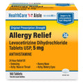 HealthCareAisle Allergy Relief - Levocetirizine Dihydrochloride Tablets USP, 5 mg, 160 Tablets, Original Prescription Strength Allergy Medication, 24-Hour Relief, 80 Count (Pack of 2) - Maple Wellness Supplements