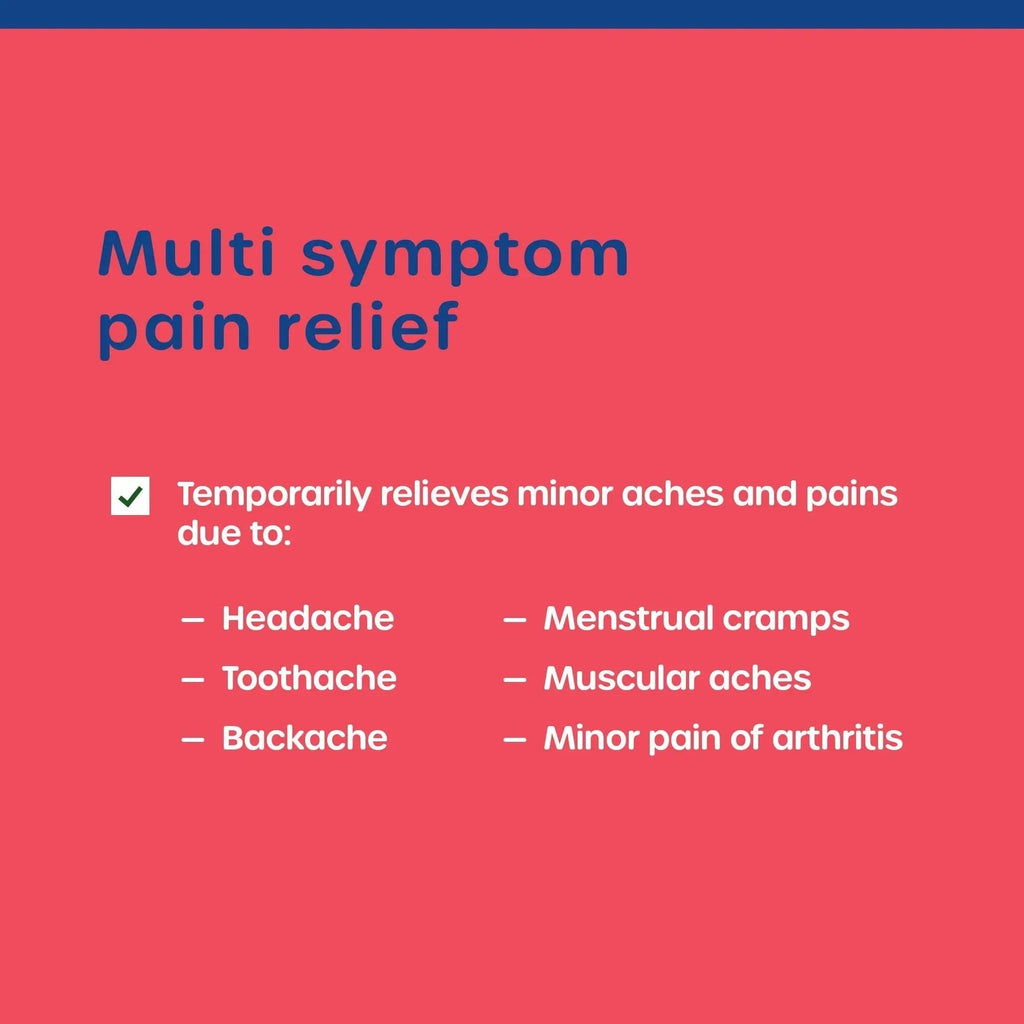 HealthCareAisle Dual Action Acetaminophen and Ibuprofen (NSAID) Tablets, 250 mg /125 mg Pain Reliever - 250ct Caplets - TrustMedUSA