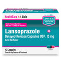 HealthCareAisle Lansoprazole 15 mg - 42 Delayed-Release Capsules - Acid Reducer, Treats Frequent Heartburn - Maple Wellness Supplements