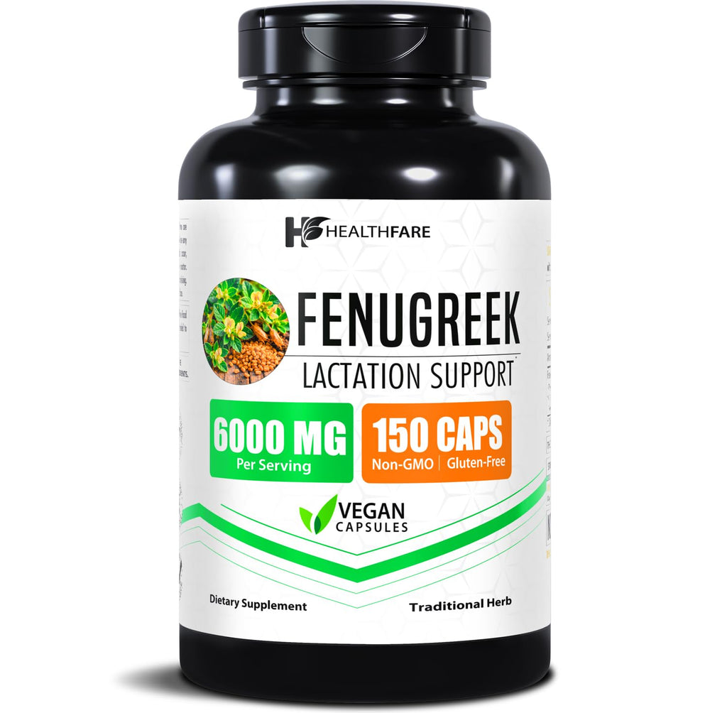Healthfare Fenugreek Seed Extract 6000mg | 150 Vegan Capsules | Concentrated Herbal Supplement | Non-GMO, Gluten-Free | Made in USA - TrustMedUSA