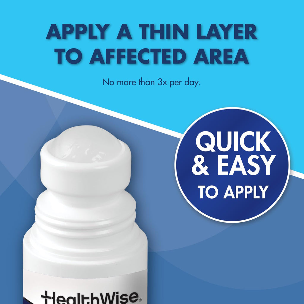 HealthWise 16% Menthol Roll-On | Cold Hot Sensation | Pain Relief Liquid | 2.5 oz. 73 mL | Non-Greasy Formula | Immediate Penetrating Action | Topical Analgesic - TrustMedUSA