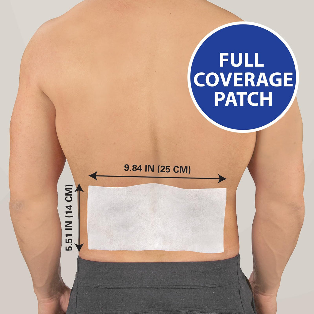 HealthWise Cold Hot Medicated Menthol XL Patch | 5% Menthol | Back and Large Areas | 5.51” x 9.84” | 6-Count | Paraben-Free | Soothes Minor Aches and Pains | Super-Size Relief - TrustMedUSA