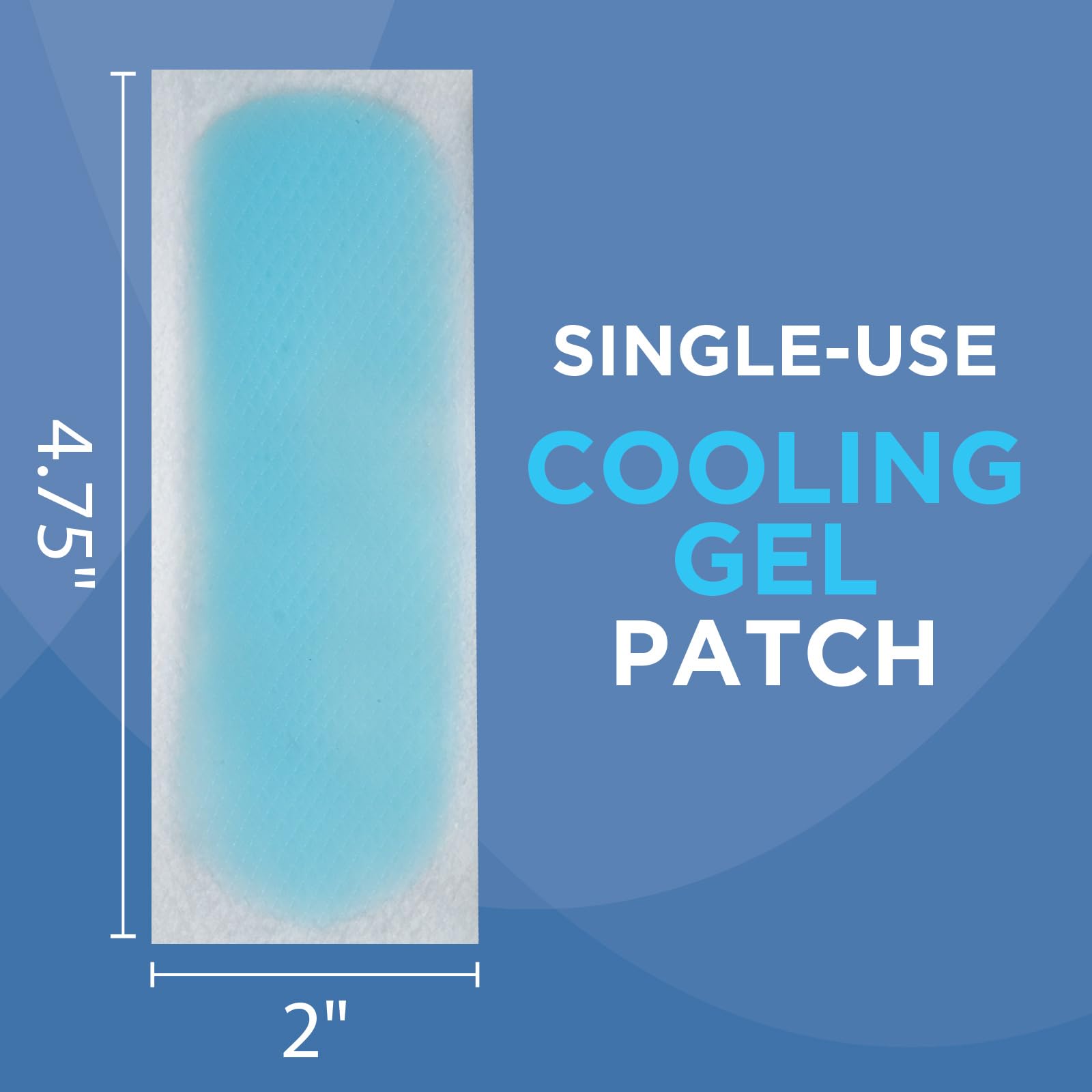HealthWise Instant Cool Gel Patches | Migraine & Fever Relief | 12-Count | 4.75” x 2” | Soothing Menthol Vapors | Non-Medicated Formula - TrustMedUSA