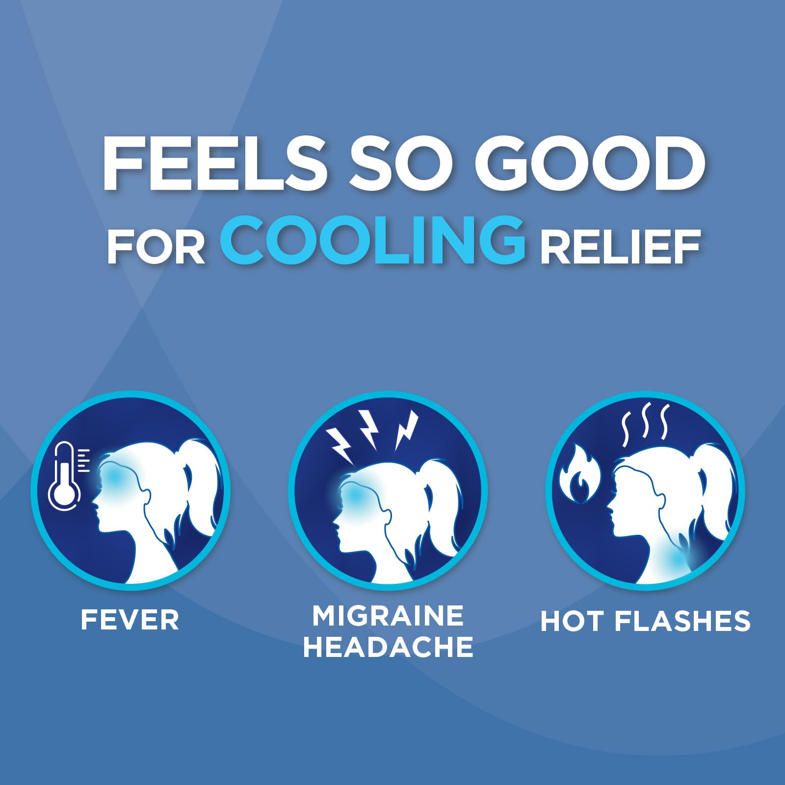 HealthWise Instant Cool Gel Patches | Migraine & Fever Relief | 12-Count | 4.75” x 2” | Soothing Menthol Vapors | Non-Medicated Formula - TrustMedUSA