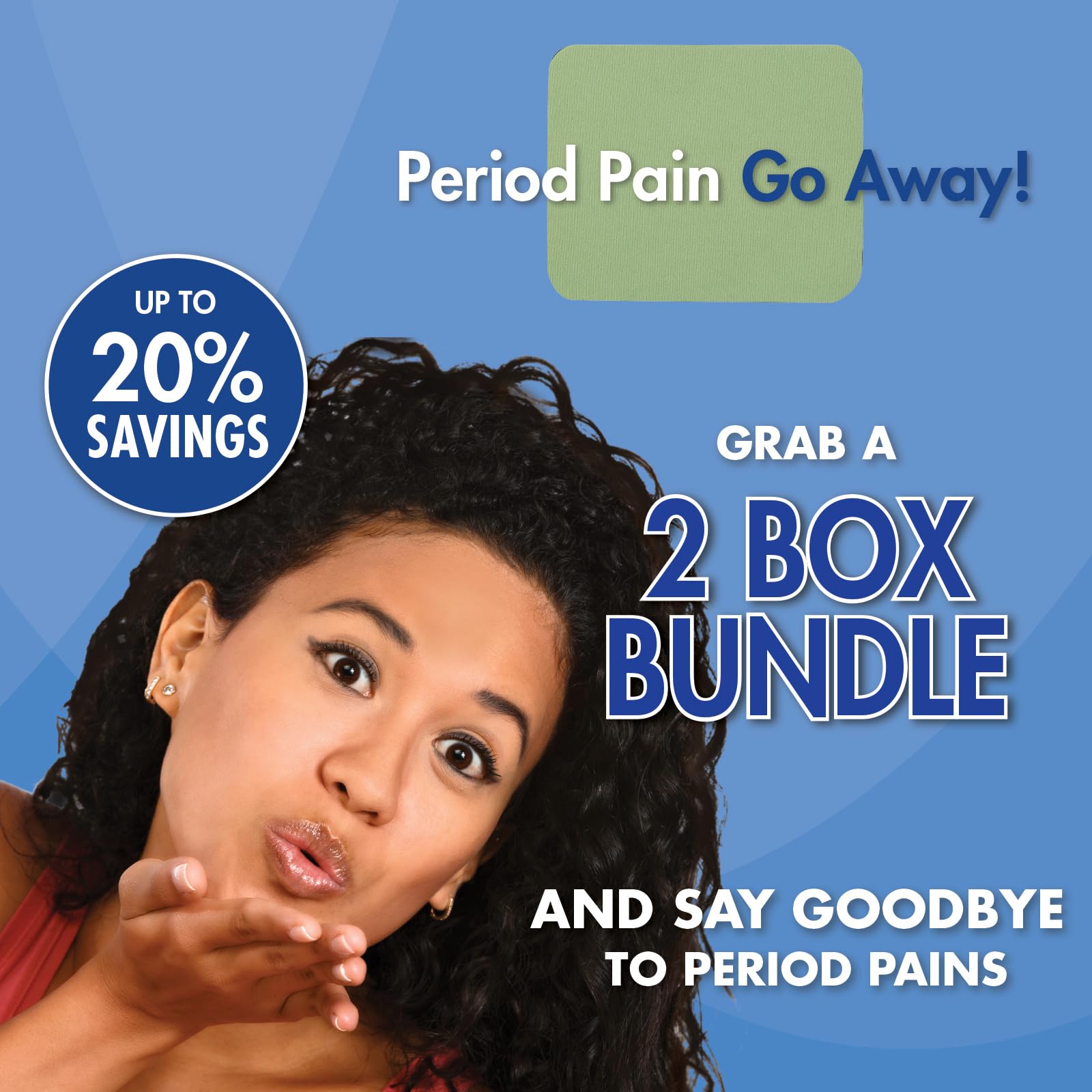 HealthWise Menstrual Pain Relief Bundle | Twenty 10% Menthol + Eucalyptus Period Patches | Generous XL Size Patch | Natural, Therapeutic Care at Home - TrustMedUSA