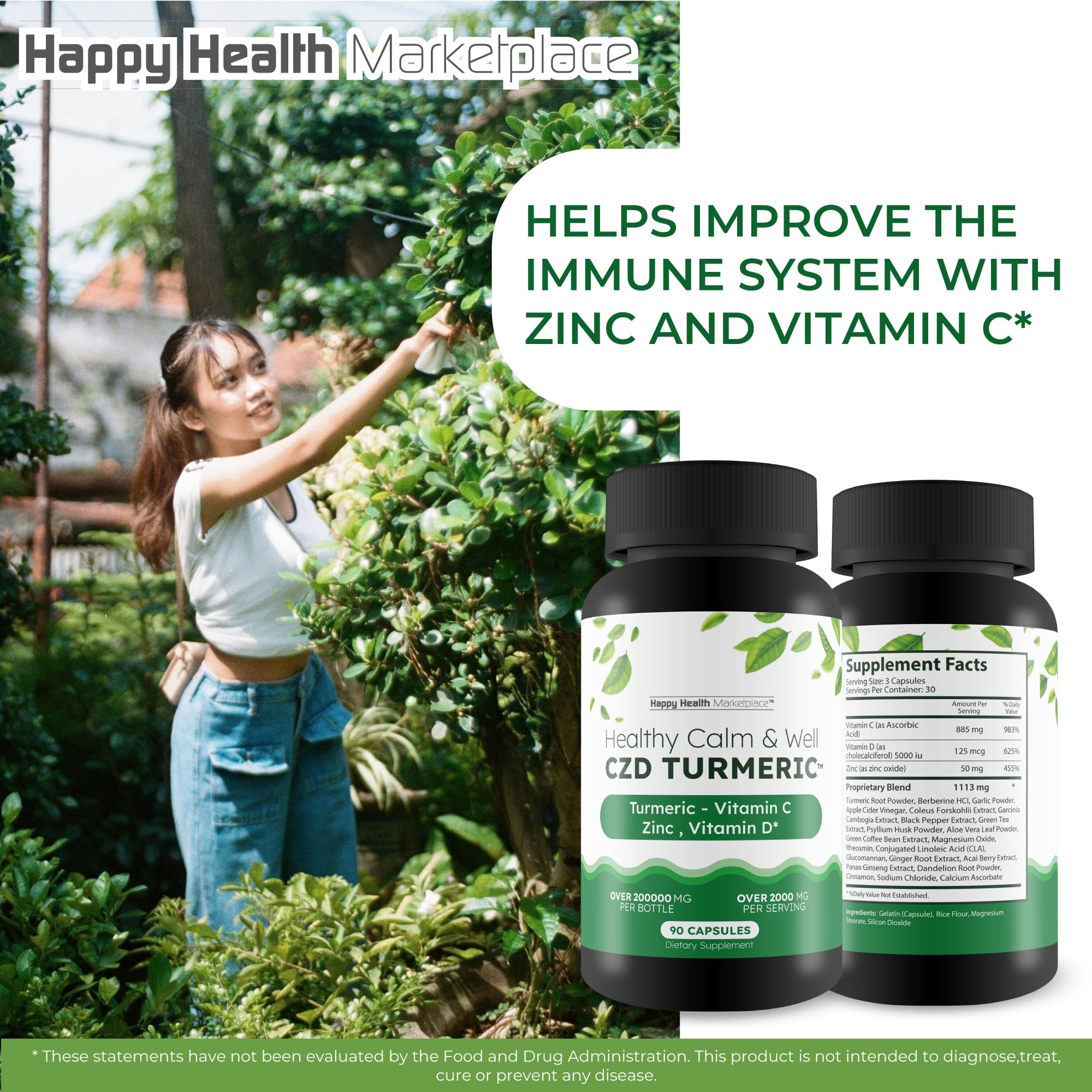 Healthy Calm & Well CDZ Gummies Capsules - Our Best CDZ Supplement Vitamin C D and Zinc - Turmeric Vitamin C D Zinc Magnesium - Our Best Calmwell Cdc Gummies Capsules Zinc Vitamin C Vitamin D Turmeric - TrustMedUSA