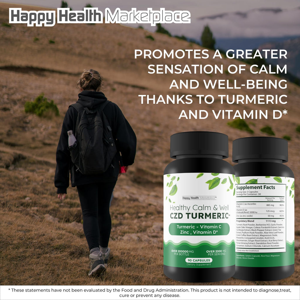 Healthy Calm & Well CDZ Gummies Capsules - Our Best CDZ Supplement Vitamin C D and Zinc - Turmeric Vitamin C D Zinc Magnesium - Our Best Calmwell Cdc Gummies Capsules Zinc Vitamin C Vitamin D Turmeric - TrustMedUSA