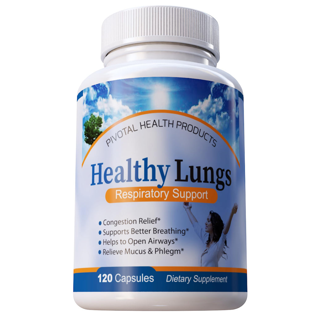 Healthy Lungs 120 Capsules - Improve Lung Function, Breathe Better, Stop Mucus, Phlegm and Allergies Quickly. Get Relief Fast with Healthy Lungs an All Natural Lung Health Supplement - TrustMedUSA