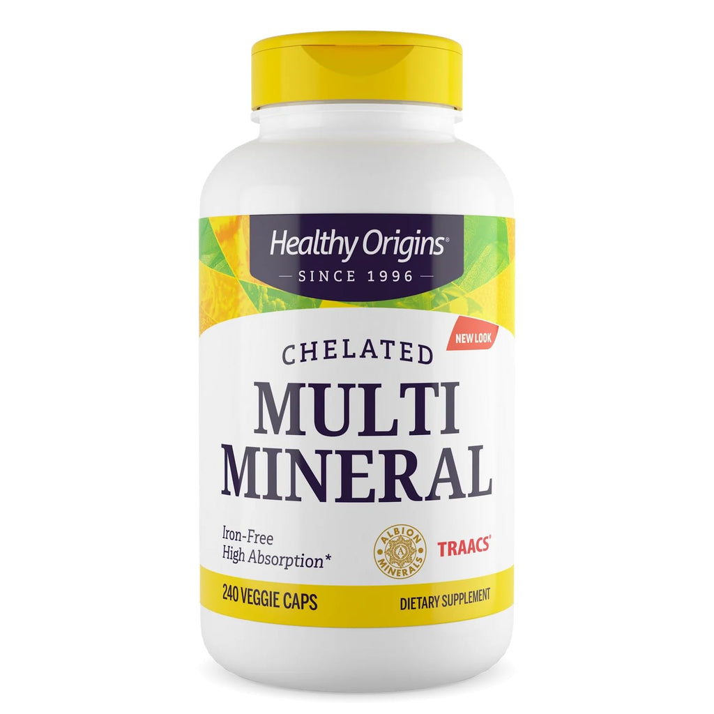 Healthy Origins Chelated Multi Mineral (Albion Minerals, Bioavailable, Non-GMO, Gluten Free), 240 Veggie Caps - TrustMedUSA