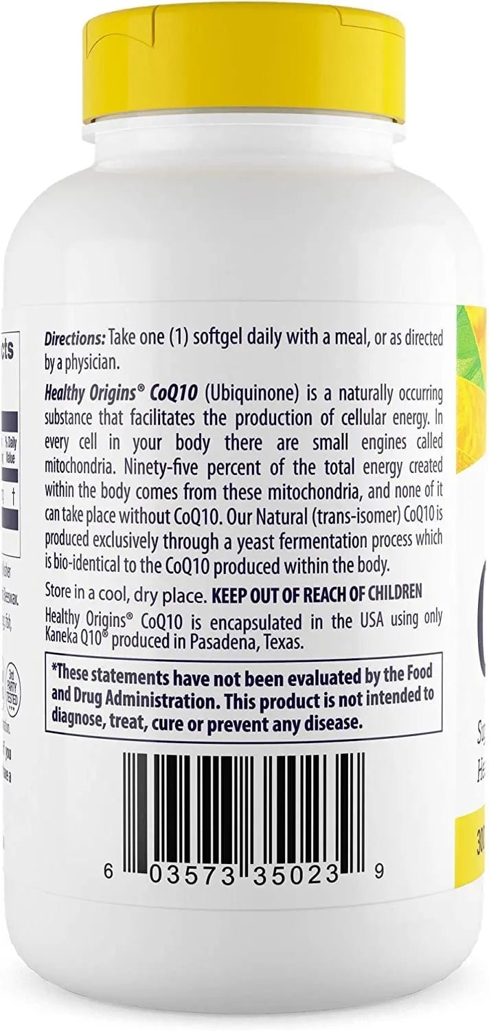 Healthy Origins CoQ10 (Kaneka Q10), 300 mg - Heart Health & Energy Supplement - TrustMedUSA