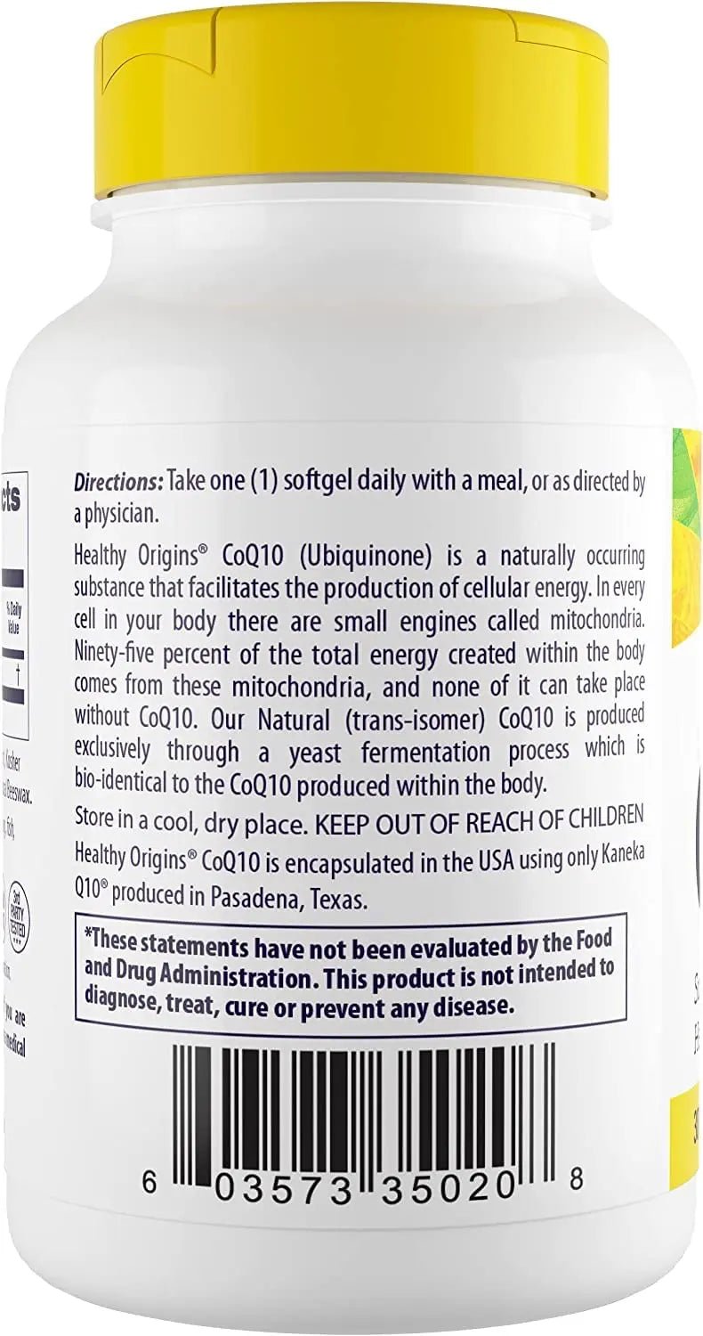 Healthy Origins CoQ10 (Kaneka Q10), 300 mg - Heart Health & Energy Supplement - Gluten - TrustMedUSA
