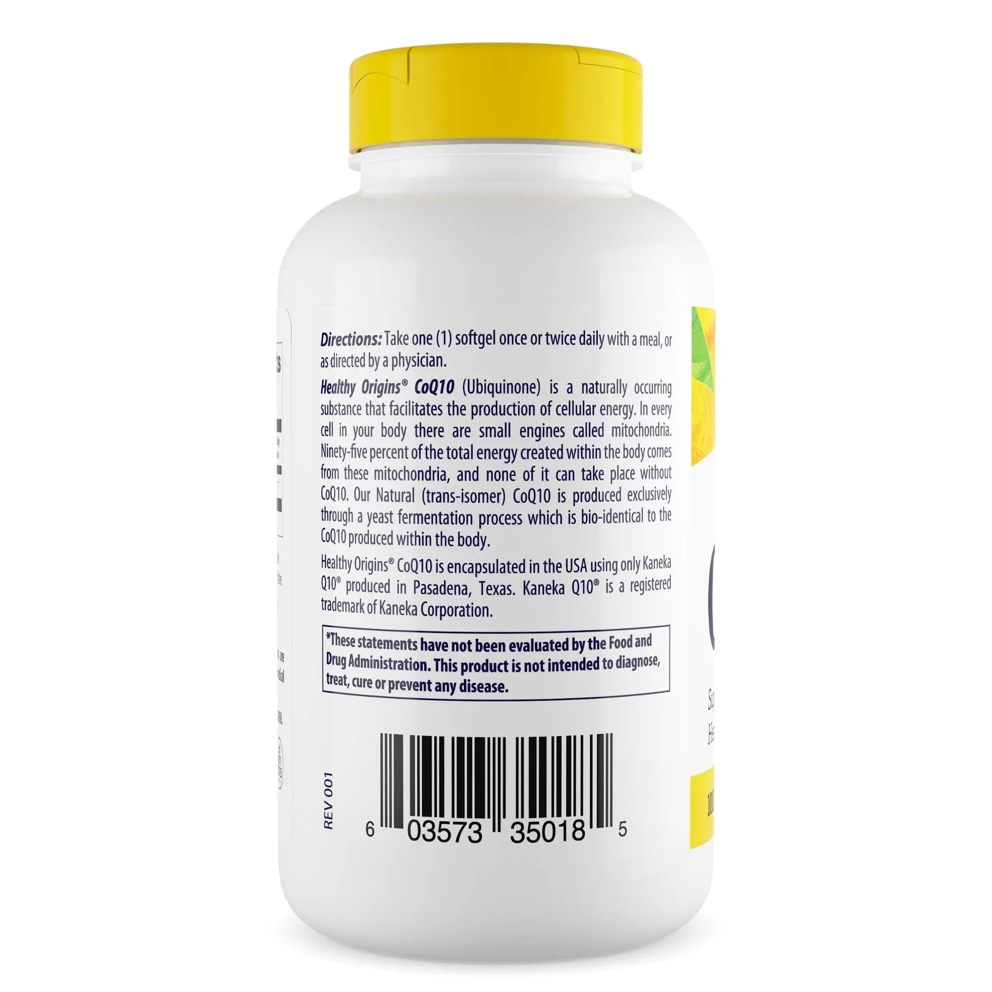 Healthy Origins Natural CoQ10 (Kaneka Q10), 100 mg - Heart Health & Energy Supplement - TrustMedUSA