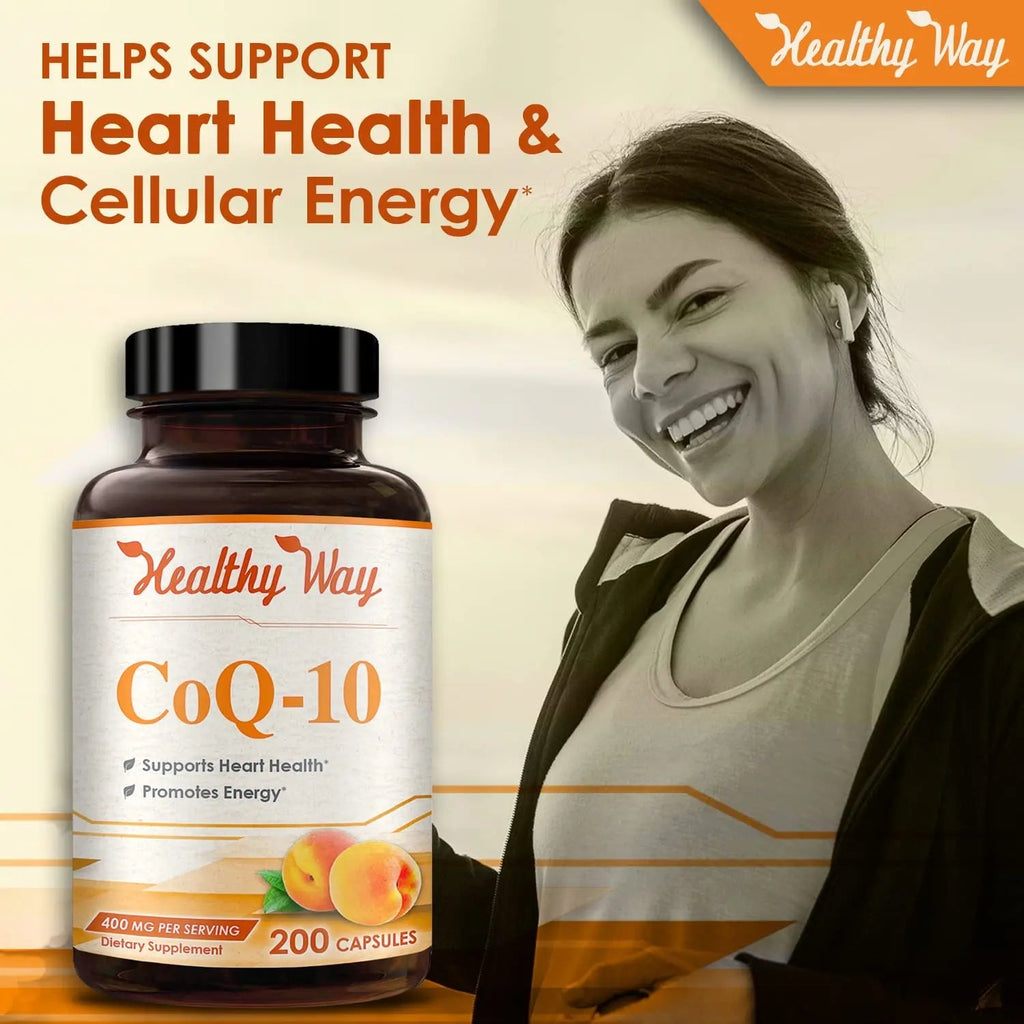Healthy Way CoQ10 400mg 200 Capsules Non-GMO - TrustMedUSA