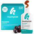 HealthyCell Telomere Length Supplement - Anti-Aging Telomere Lengthening Supplements with Phytonutrients & Vitamins for Cellular Health - AC-11, Astragalus & Resveratrol - 30 Gel Packs, Grape Flavored - TrustMedUSA