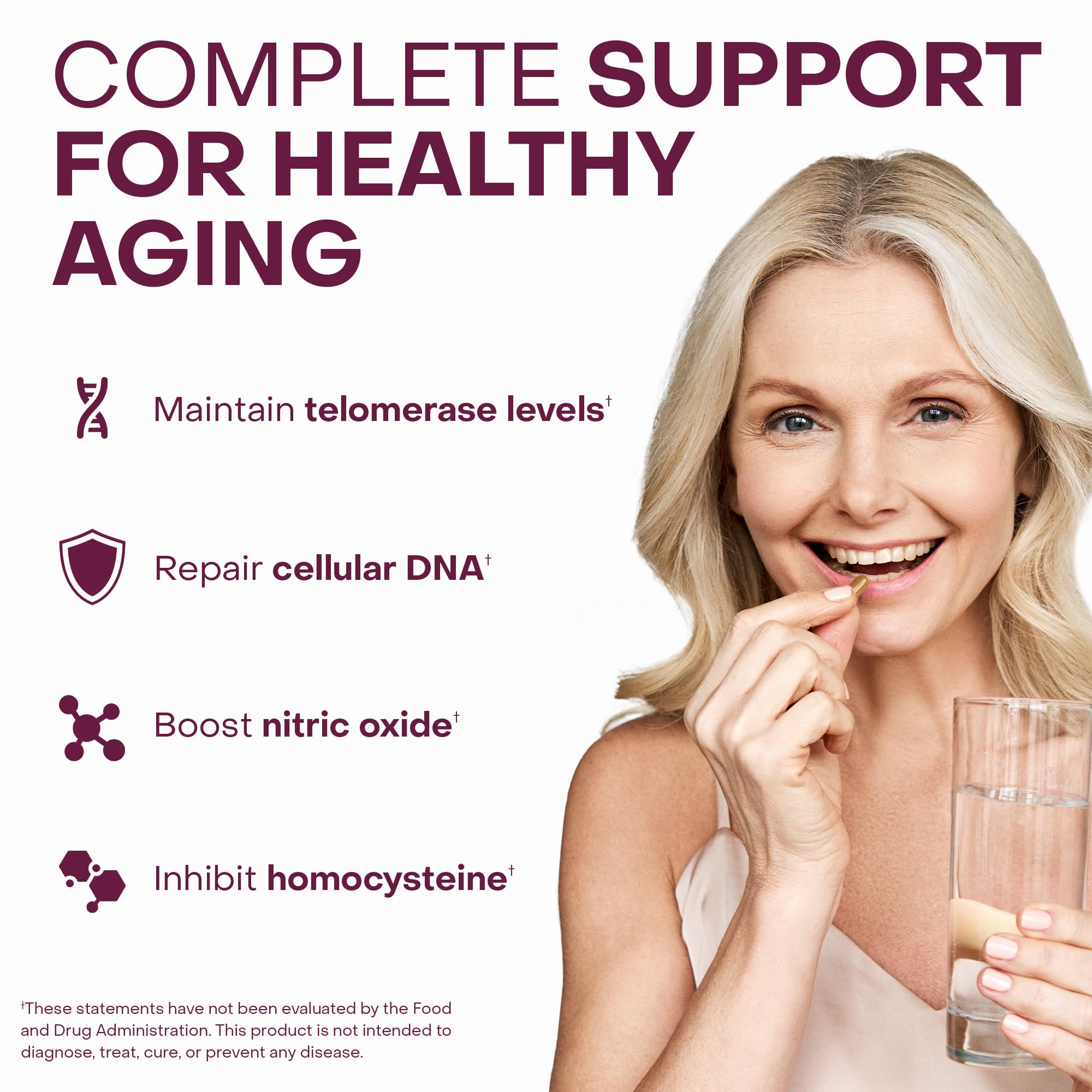 Healthycell Telomere Length Supplement - Anti-Aging Telomere Lengthening Supplements with Phytonutrients & Vitamins for Cellular Health - AC-11, Astragalus & Resveratrol - 30 Capsules - TrustMedUSA