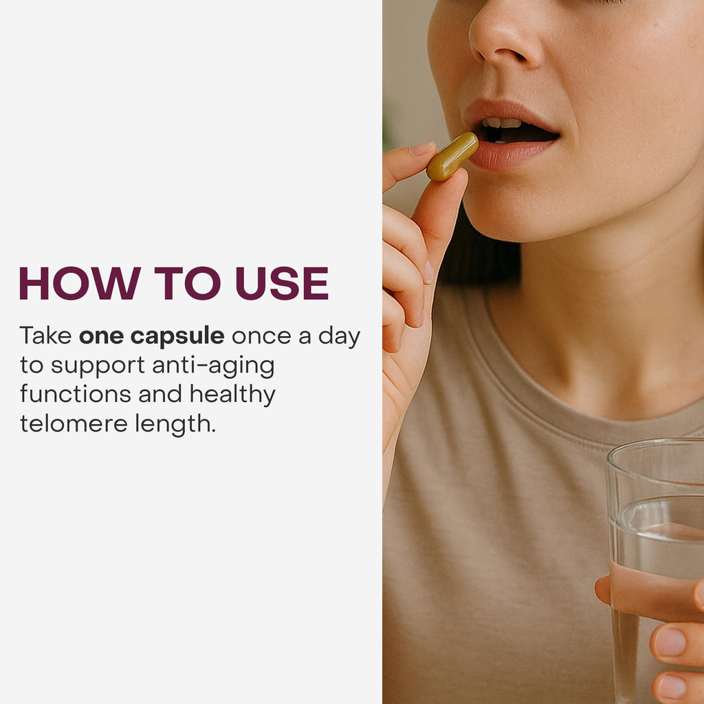 Healthycell Telomere Length Supplement - Anti-Aging Telomere Lengthening Supplements with Phytonutrients & Vitamins for Cellular Health - AC-11, Astragalus & Resveratrol - 30 Capsules - TrustMedUSA