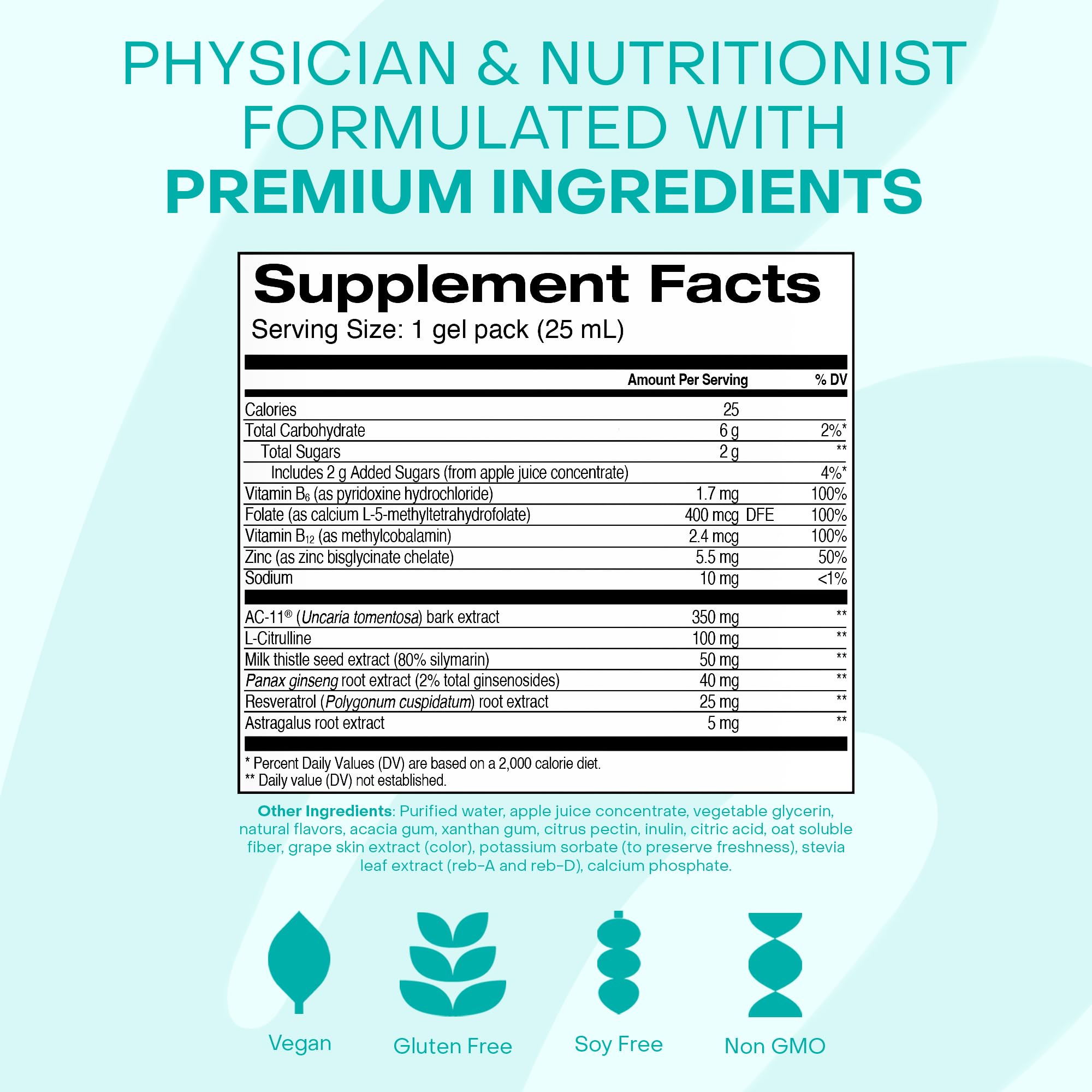 HealthyCell Telomere Length Supplement - Anti-Aging Telomere Lengthening Supplements with Phytonutrients & Vitamins for Cellular Health - AC-11, Astragalus & Resveratrol - 30 Gel Packs, Grape Flavored - Maple Wellness Supplements