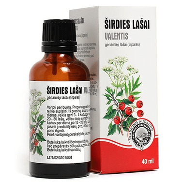 Heart drops Valentis, 40 ml - Valerian tincture, Sedum tincture, Hawthorn Fruit Liquid extract - TrustMedUSA