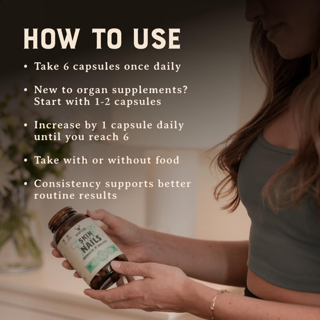 HEART & SOIL 100% Grass Fed & Finished Colostrum Supplement from Regenerative Cattle for Gut, Muscle & Immune Health – 3000mg Bovine Colostrum Capsules - Gut Health for Men & Women –180 Capsules - TrustMedUSA